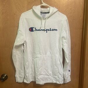 Light weight Champion sweatshirt. It’s T-shirt material! Not stretchy